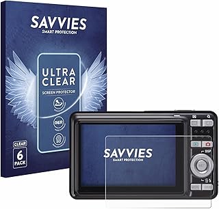 Savvies Screen Protector compatible with Casio Exilim EX-Z29 Protection Film Clear 6-Pack