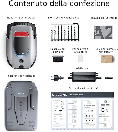 DREAME A2 Robotic Lawn Mower, Obstacle Avoidance by AI OmniSense 2.0, Automatic Boundary Setting, Dual Fusion Mapping, EdgeMaster Cutting System, for Slopes up to 26.5° - 10