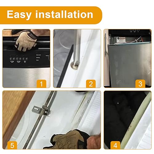 Miniatura 6 de 809006501 - Junta de repuesto para puerta inferior de lavavajillas Electrolux Frigidaire, modelos compatibles exactos 154576501 154297601 PS9495545