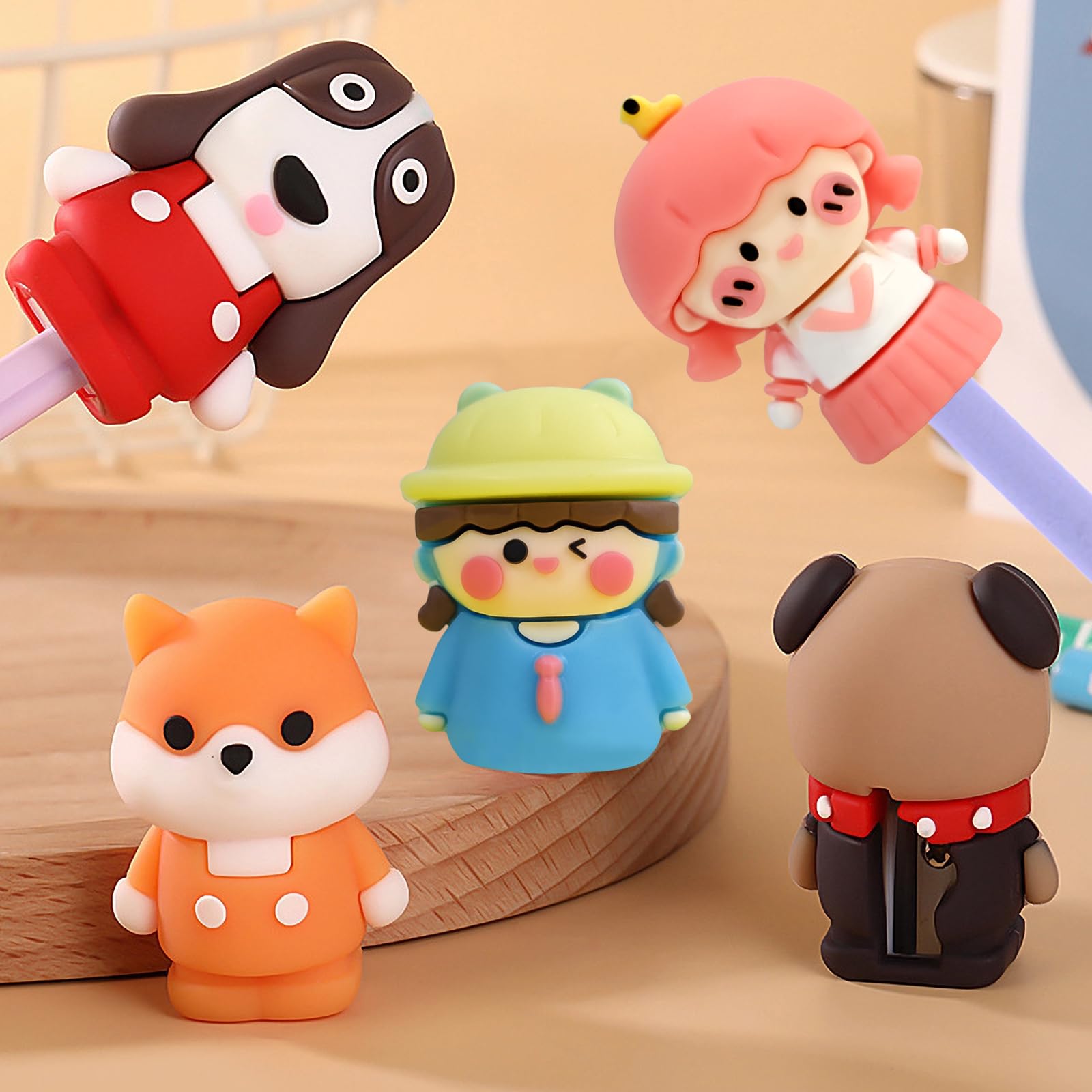Kawaii temperamatite manuale personaggi cartoni animati 50 pezzi premi classe cancelleria