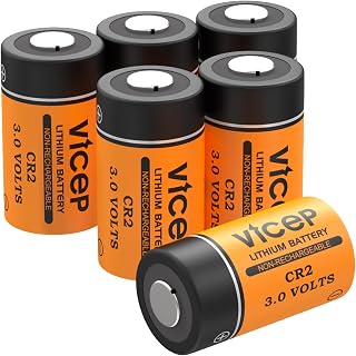 CR2 Battery 6-Pack,850mAh 3V CR 2 Lithium Batteries with Long-Lasting Power,CR15h270 for Smoke Detector,Photo Battery, Alarm Systems, Non-Rechargeable