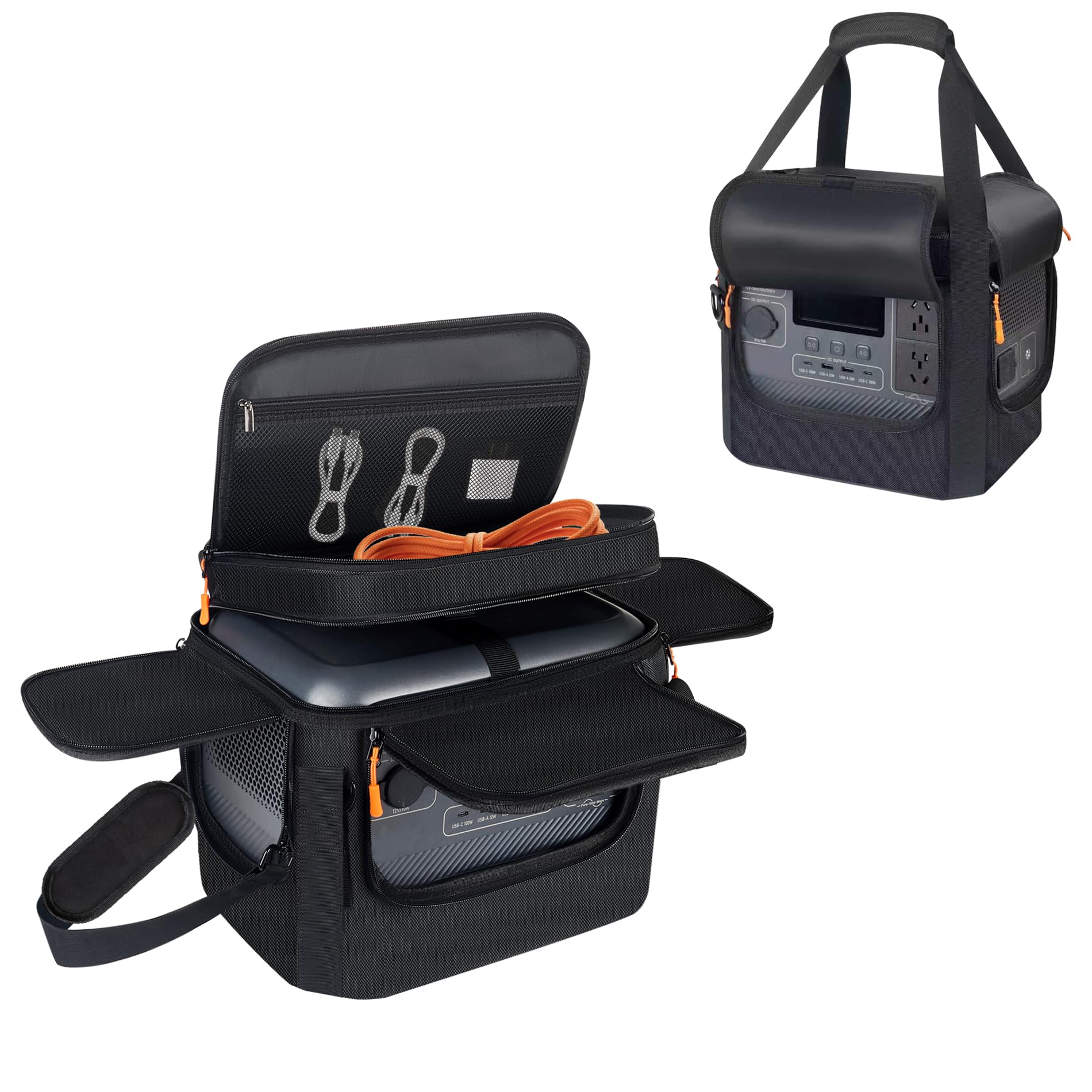 Portable Carrying Bag Compatible with BLUETTI Elite 100 V2/AC70/AC70P& Jackery Explorer 1000 V2/1000，Power Station Storage Case for Accessories & Solar Generator，Adjustable Shoulder Strap（Only Bag）