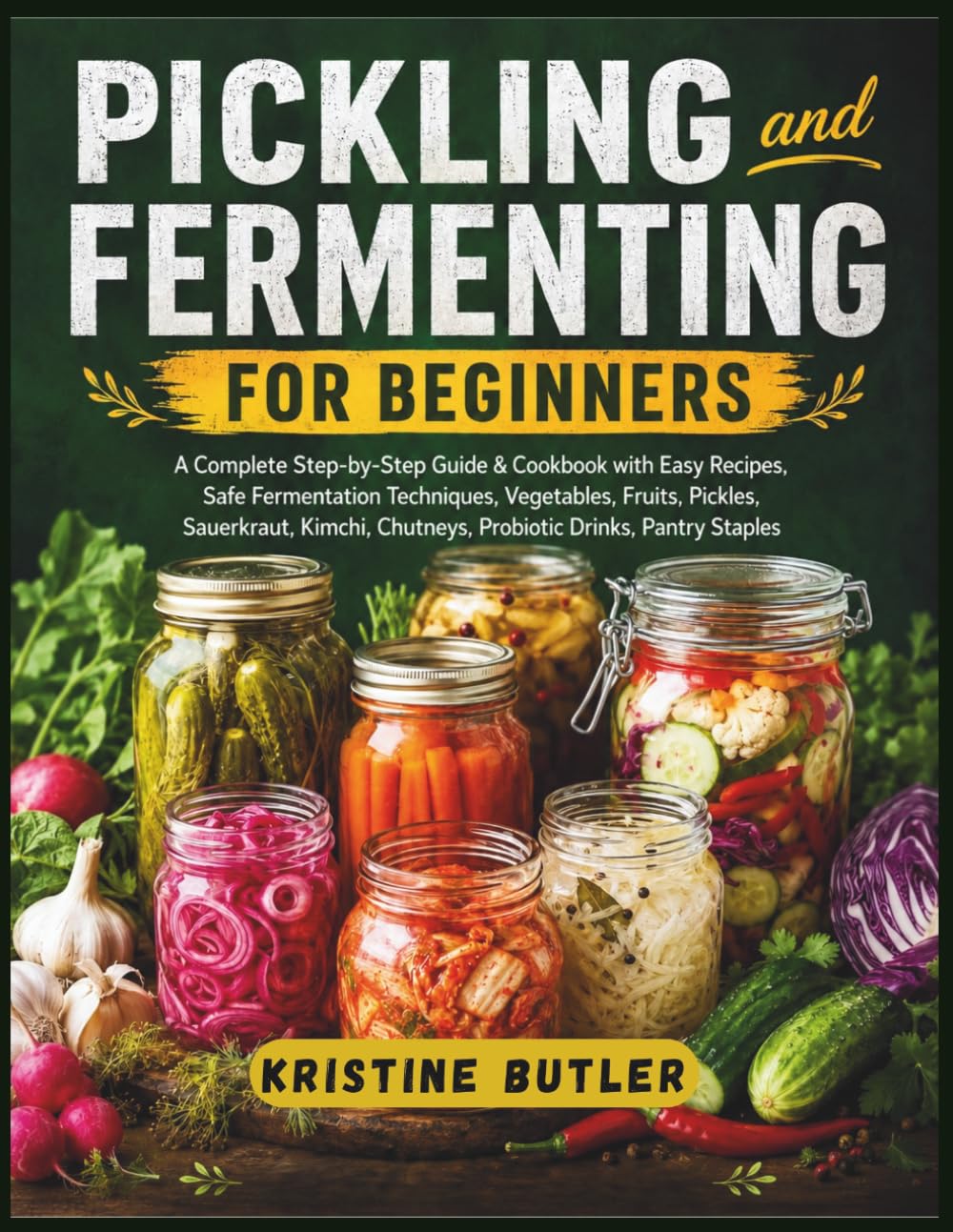 Pickling and Fermenting for Beginners: A Complete Step-by-Step Guide & Cookbook with Easy Recipes, Safe Fermentation Techniques, Vegetables, Fruits, ... Chutneys, Probiotic Drinks, Pantry Staples