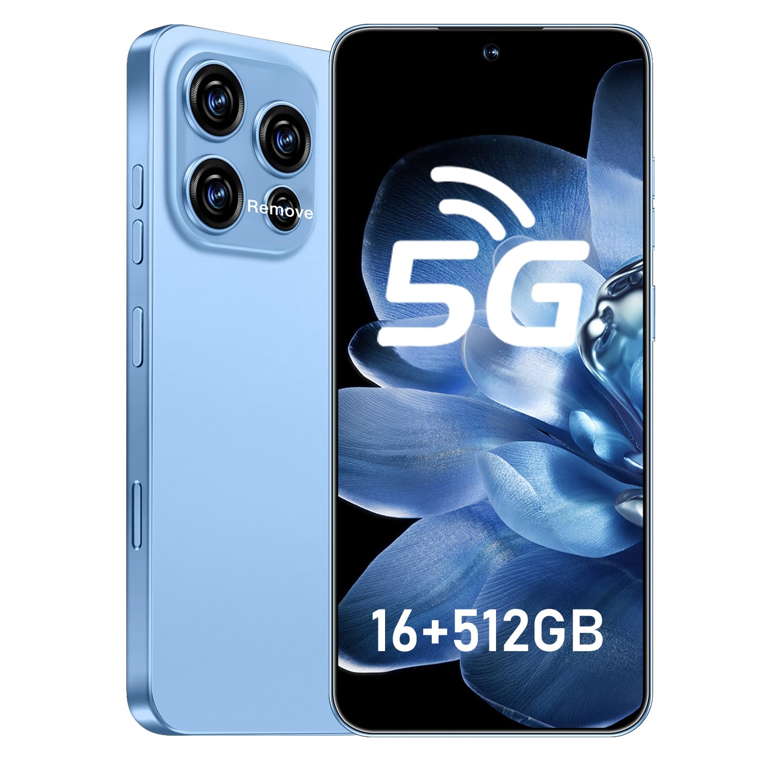 16PROMA X 5G Phone,Smartphone Unlocked Cell Phone 16GB+512GB/6.99“ HD Screen Display/68MP+108MP Camera/7000 mAh, Dual SIM Card/Face Unlock/Fingerprint Button Unlock (Pink)