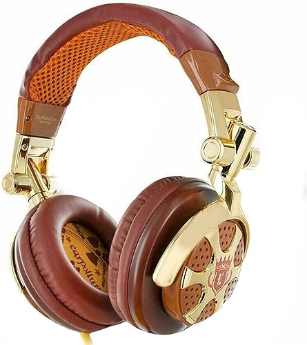 Alayna Auriculares multimillonarios con micrófono y control de volumen con cable con diadema ajustable y plegable, ligero, portátil, estilo DJ