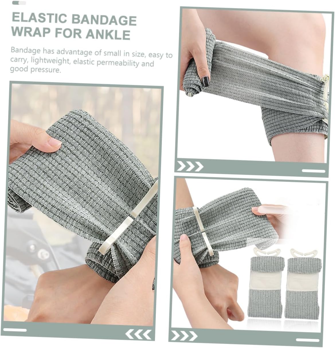 GARVALON Tactical Elastic Bandage Wrap – Sports Injury Compression Bandage for First Aid – Cotton Material – for Outdoor Training Knee Ankle Foot Support