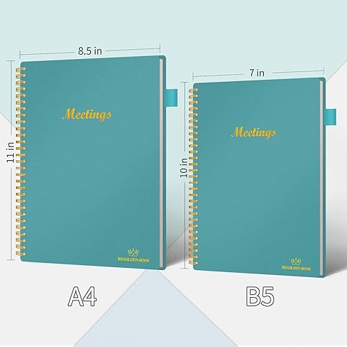 Miniatura 4 de Cuaderno de reuniones profesional para el trabajo de 8.5 x 11 pulgadas con pestañas, cuadernos de trabajo A4 para tomar notas y mantener las agendas