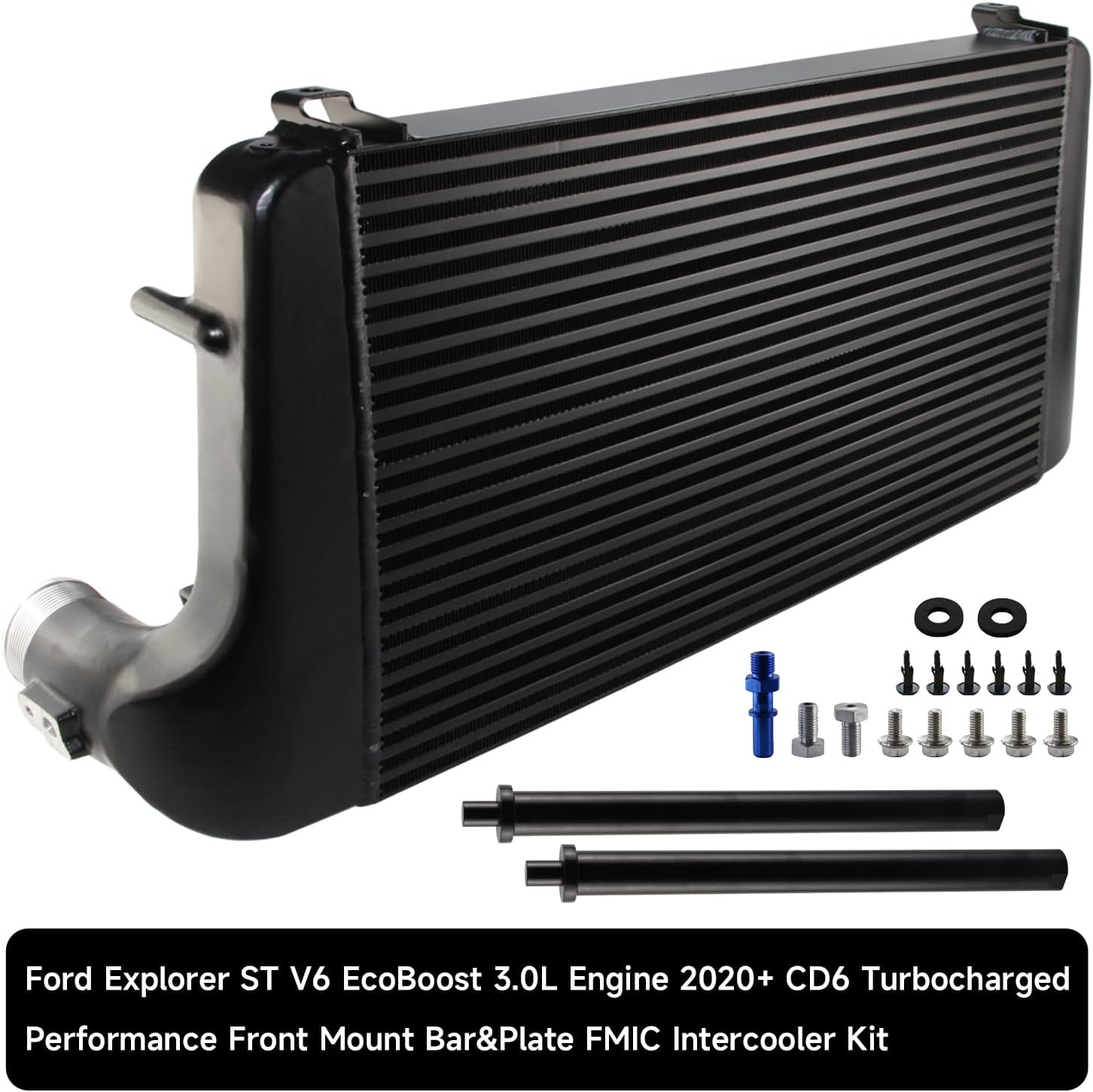 Performance Front Mount Intercooler Compatible with 2020-2023 Ford Explorer ST Black