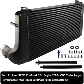 Front Mount Intercooler for Ford Explorer ST V6 2020-2023 Black