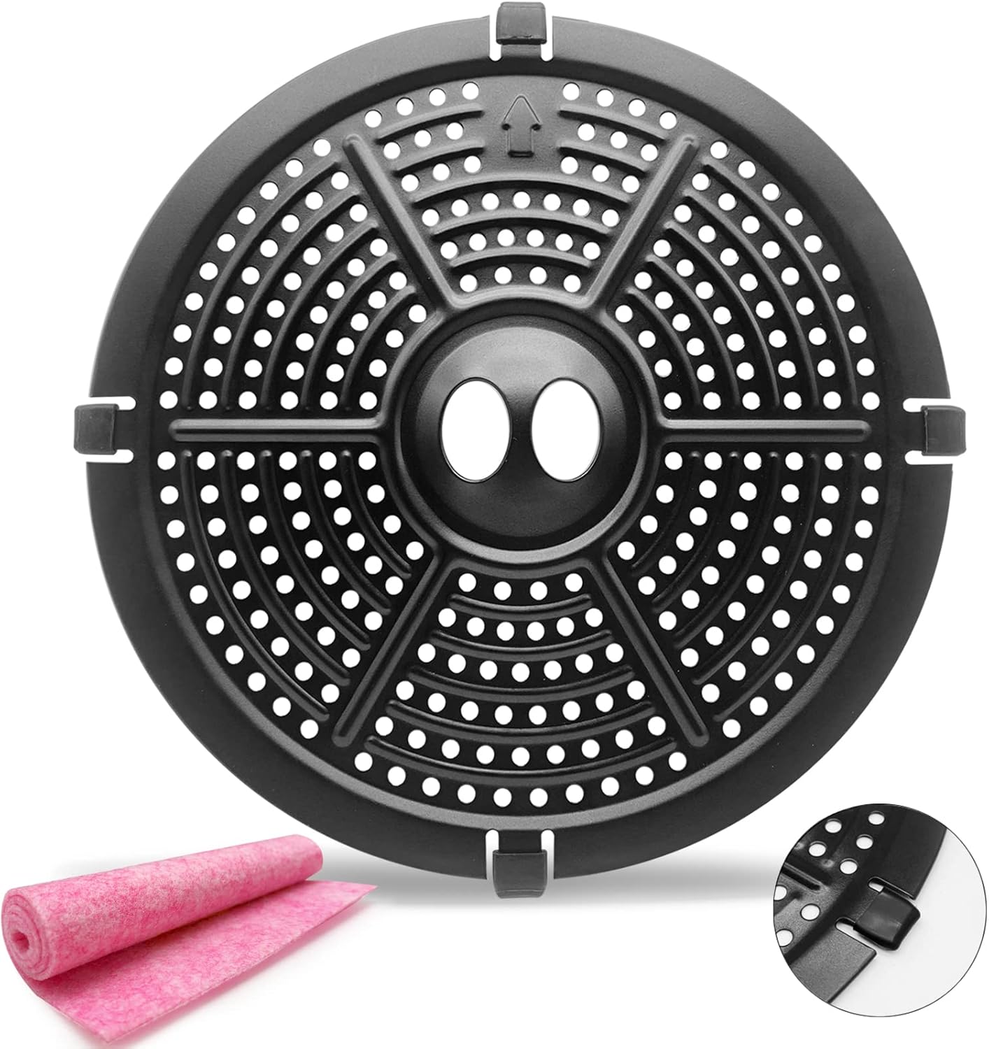 Air Fryer Replacement Parts Grill Plate, 8.62IN Upgraded Round NonStick Grill Pan