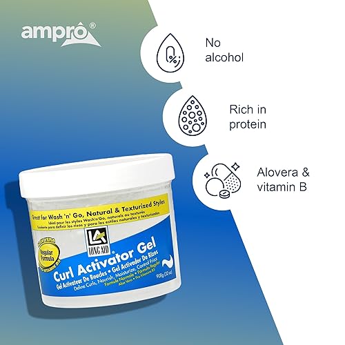Miniatura 5 de AmPro Gel activador de larga ayuda, enriquecido con aloe vera, proteínas y complejo de vitamina B, aporta humedad esencial a las hebras, define tus