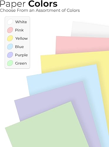 Miniatura 3 de Bloc de notas de color blanco impreso personalizado de 5.5 x 8.3in. Colorido bloc de notas personalizado con el nombre de tu empresa, líneas de