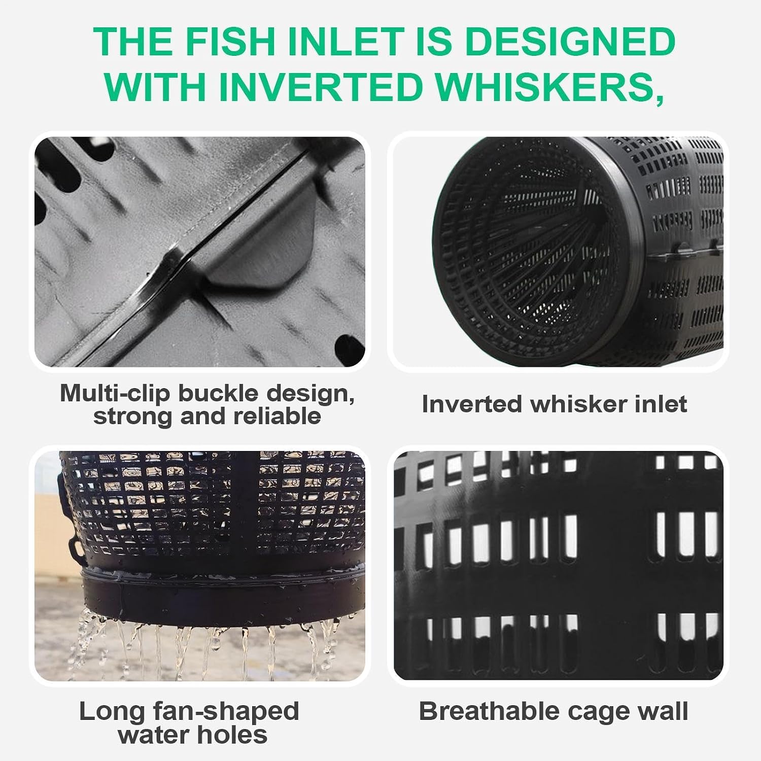 Fishing Trap Net, Foldable Shrimp Crab Cage, 680g EEL Catch with Quick Open Structure Mesh Fishing Equipment for Saltwater Outdoor Fish Trap for Ponds Lakes Rivers Coastal Use