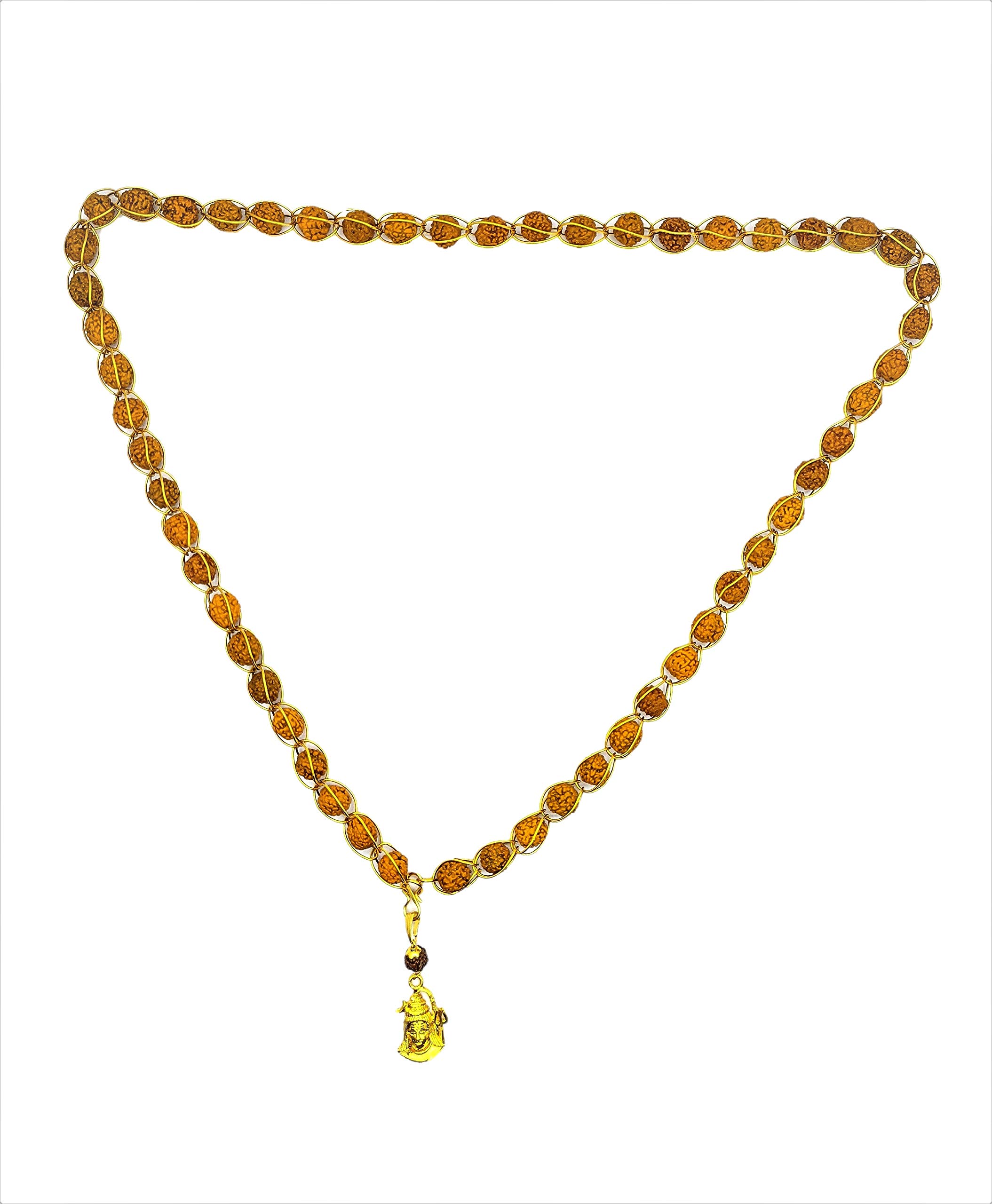 Lord Shiv Shankar Mahadev Shiv Shakti Rudraksha Pendant with Rudraksha Wired Mala for Self Empowerment-image-38