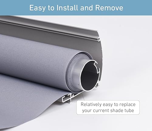 Miniatura 6 de Tubo de persiana enrollable de 1.5 pulgadas (1.496 in) con 39 pulgadas (3.3 ft), para cortinero de repuesto para ventana