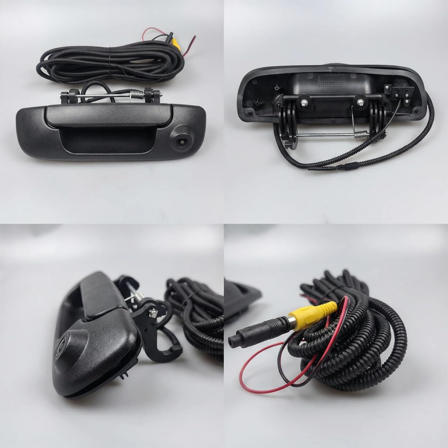 Tailgate Handle Backup Camera Compatible with 2002-2008 Dodge Ram 1500 2500 3500 Rear View Reverse Camera Assembly Ip68 Waterproof Night Vision RCA Connector Replaces 55276237AA