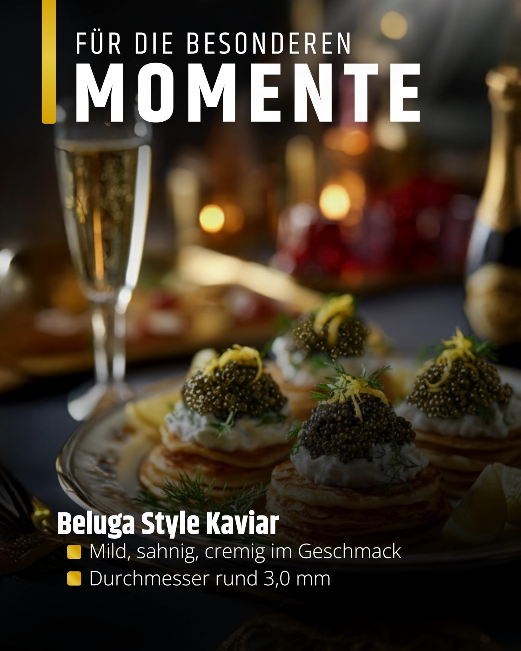 SEPEHR DAD CAVIAR Beluga Premier Kaviar 50 g I großes Korn 2,9-3,1 mm I Beluga Premier Caviar aus nachhaltiger Aquakultur I mild & fein-sahnig I exklusiver Stör Kaviar aus Kaluga Hausen Störrogen