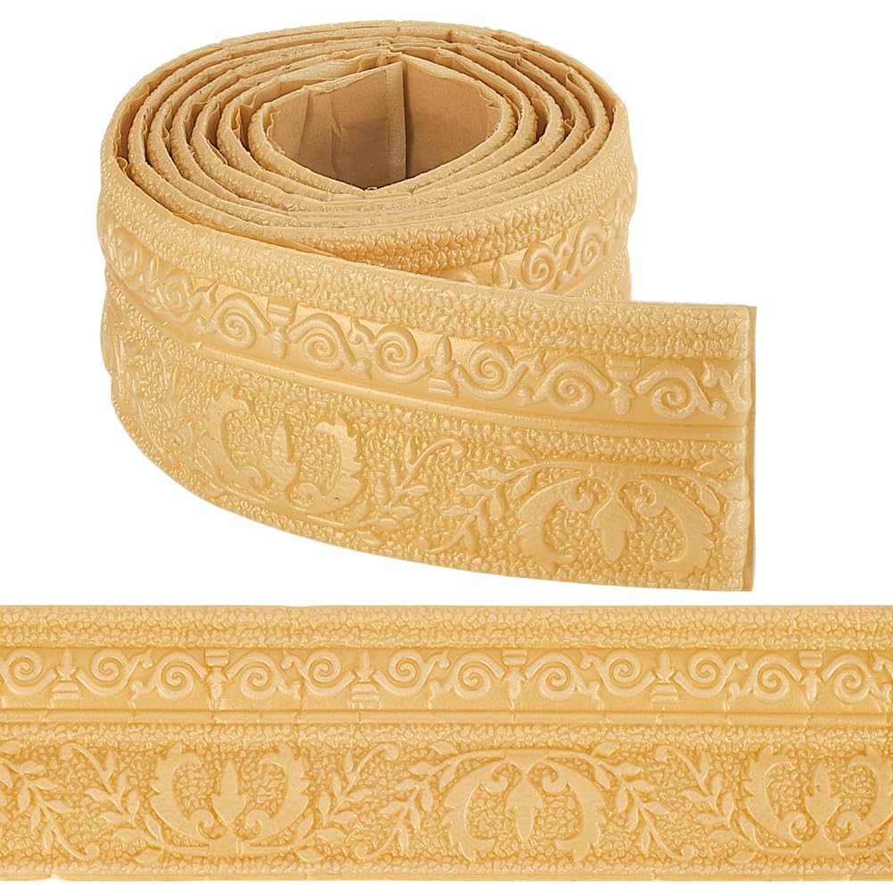 Bordure de papier peint autocollant en mousse flexible 3D pour plinthe de 230x8cm
