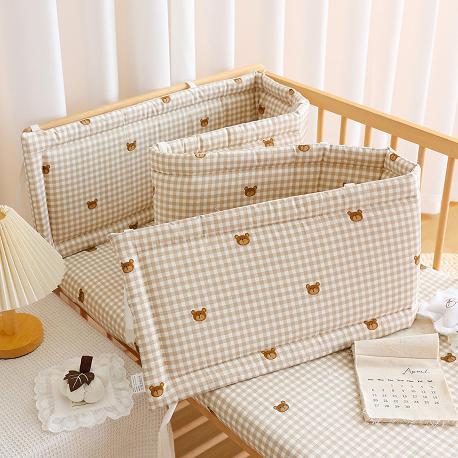 PTKG StoßFester Schutzgitter,Randschutz Babybett,Rausfallschutz für Kinderbett,Bettrolle für Kleinkinder Bett,Superdicker Antikollisions,Teppich fürs Bett Kopfschutz,F3,160cm