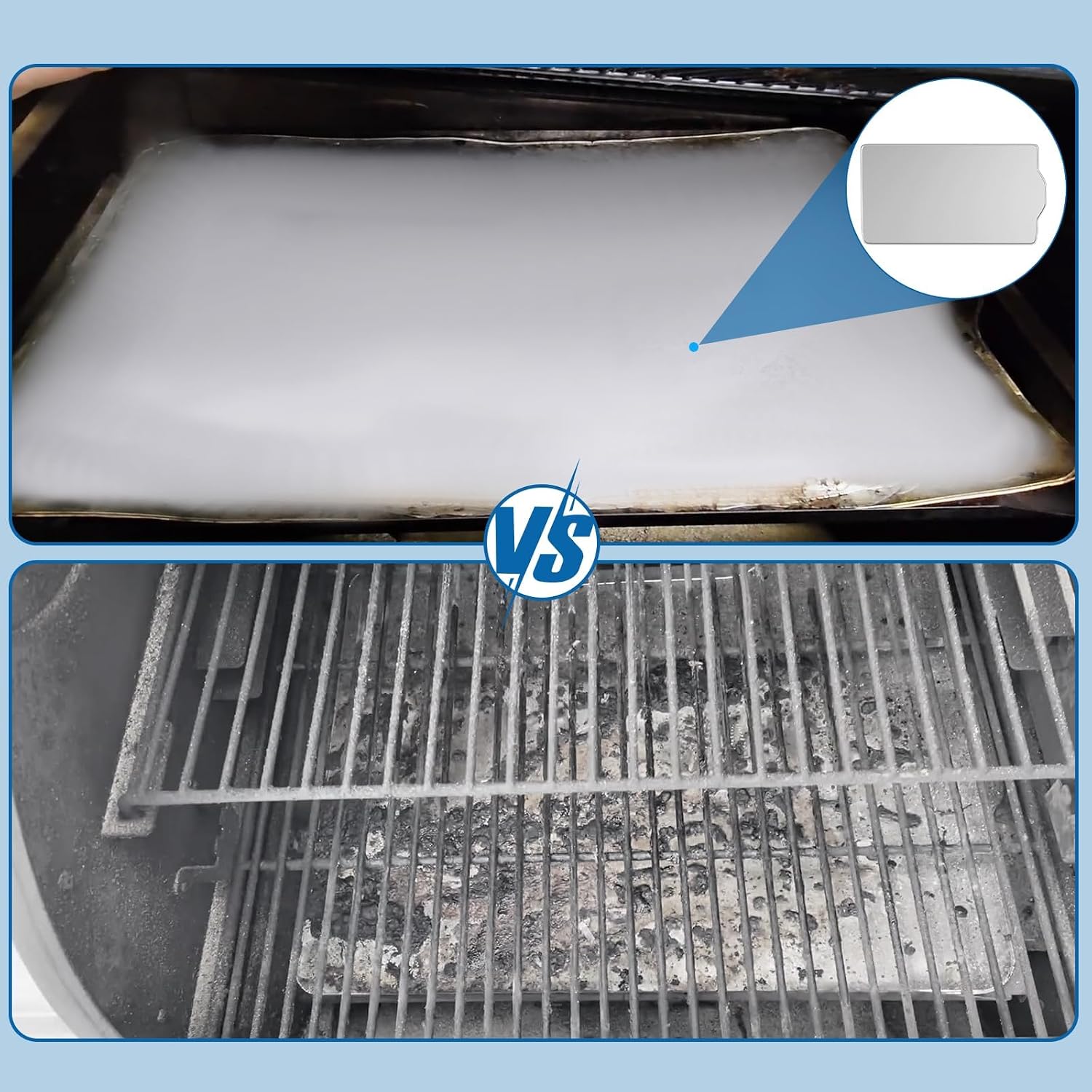SafBbcue BAC520 Drip Tray Liner Replacement for Traeger PRO 780, 26 x 16 Inch, Portable and Foldable, Disposable Aluminum Grill Tray for Collecting Grease, 5 Pack