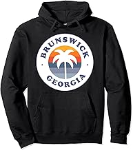 Brunswick Georgia GA Palm Tree Beach Vacation Souvenirs Pullover Hoodie