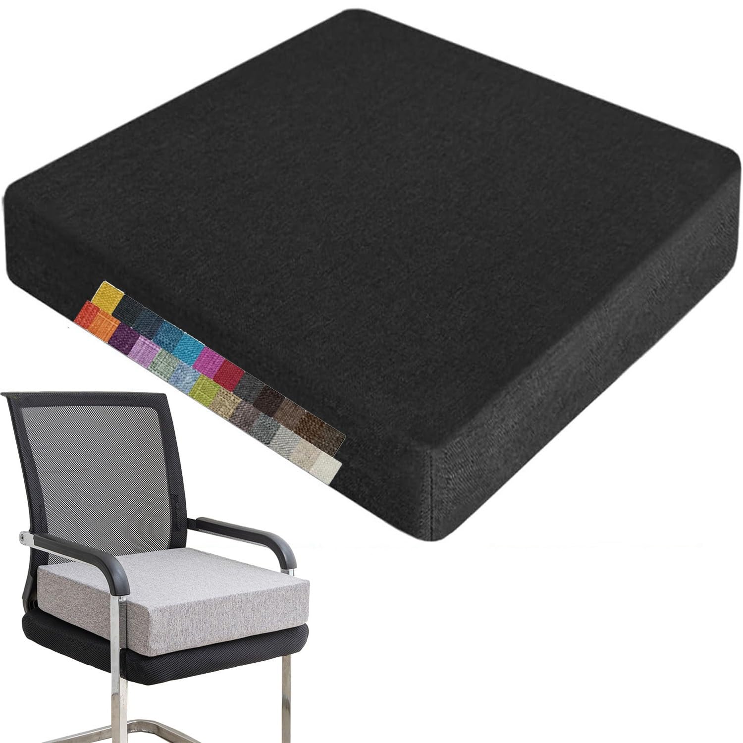 SVFOEBJM Memory Foam Couch Cushion 60x60x15cm Thick NonSlip Zipper CoverPerfect for Patio Living Room Sofa and Bench Comfort