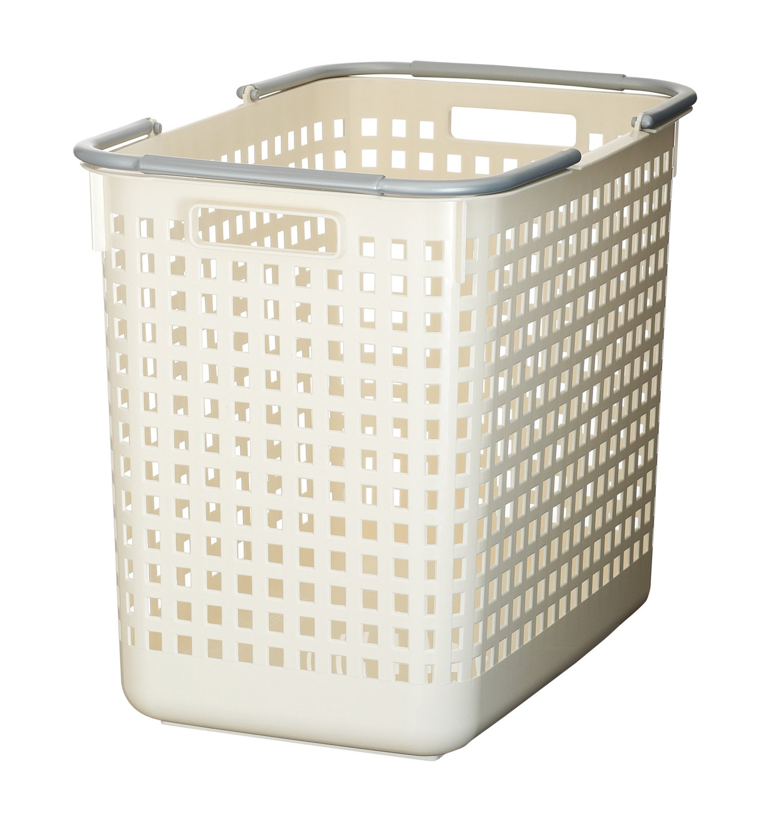 Like-it ?SCB-5 ?Daily use Inside or Outside. Movable Handles Make it Easy to Carry Around | Portable Large Basket for Kitchen, Laundry and Kids Room | 18.7 x 12.2 x 15.47 | White | 10.57 gal