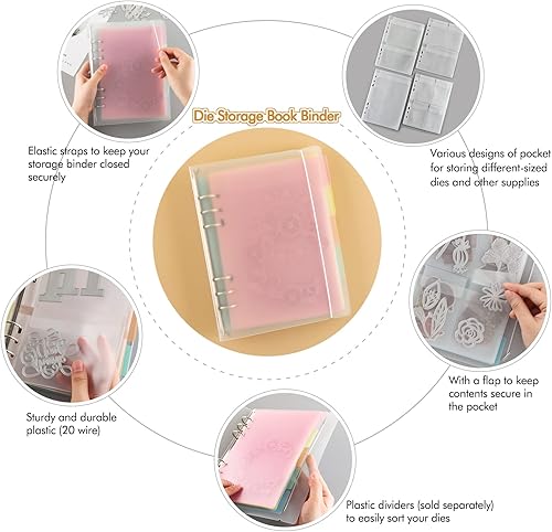 Miniatura 2 de BAOFALI 11PCS A5 Size Dividers for 6 Ring Binder,with Reinforced Edge and 20Tabs,Paper Index Divider Category Page Tab Indexing Cards Die and Stamp