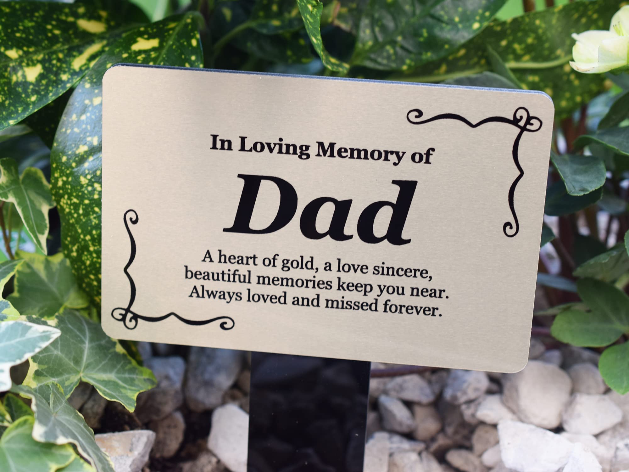 Targa Commemorativa Con Scritta In Loving Memory Dad, Targa In