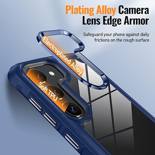 Vista 24 de Oterkin Funda transparente para Samsung Galaxy S23 Plus, [20X antiamarilleamiento] S23 Plus con 2 protectores de pantalla de vidrio templado, 4