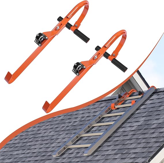 vikofan 2 Pcs Ladder Roof Hook Ridge Aluminum Ladder Stabilizer 500Lbs