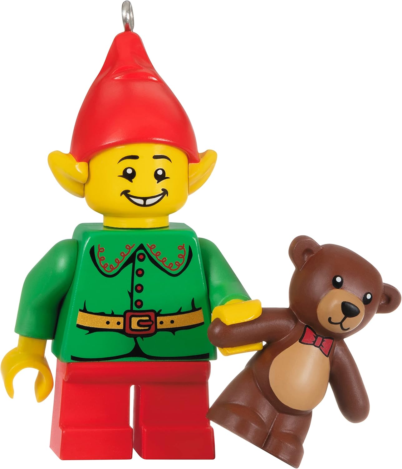 Hallmark Keepsake Christmas Ornament 2021, Lego Elf and Teddy Minifigure