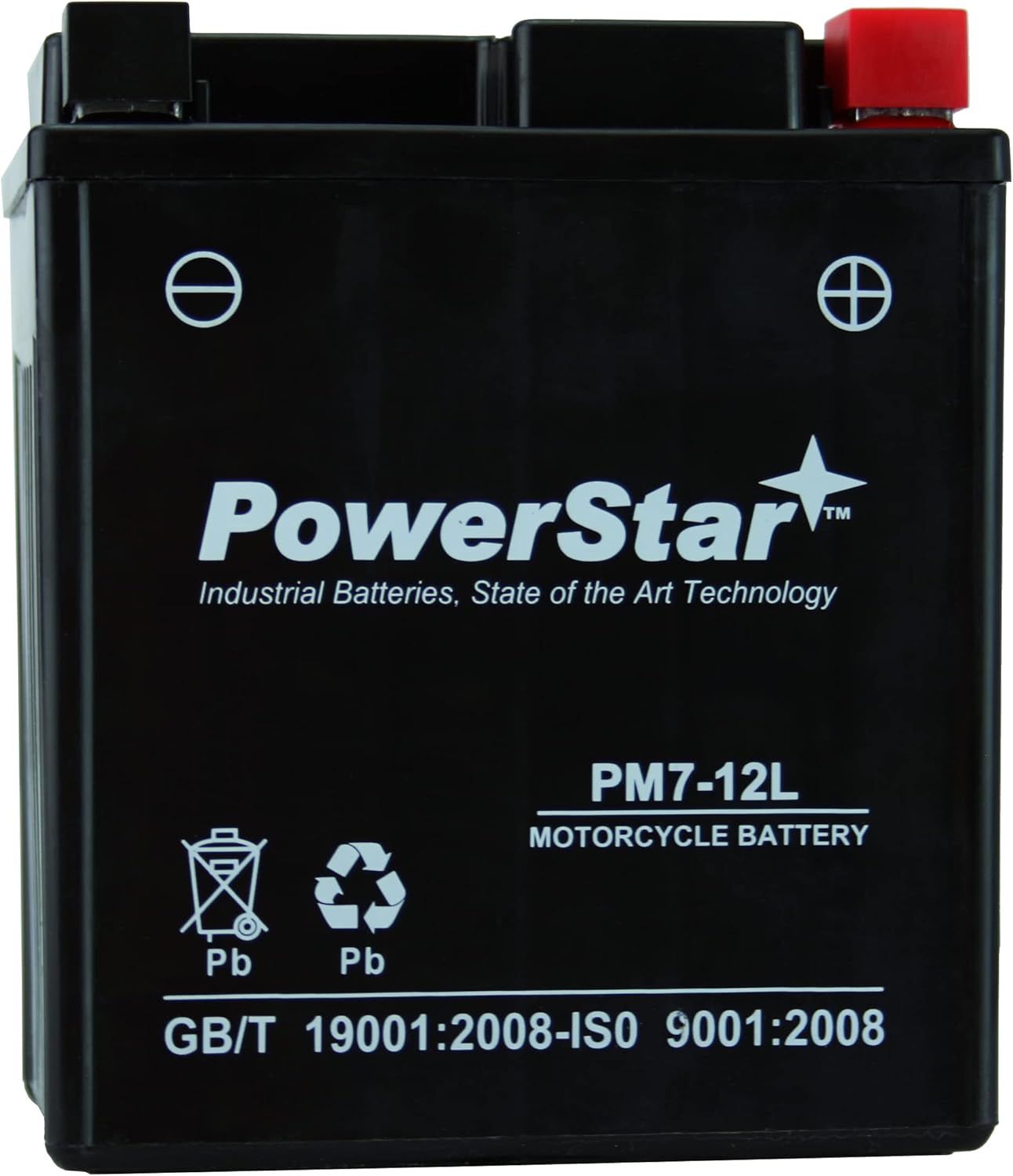 PowerStar PM7-12L Replacement For YUAM327BS YTX7L-BS Sealed AGM/SLA Motorcycle Battery