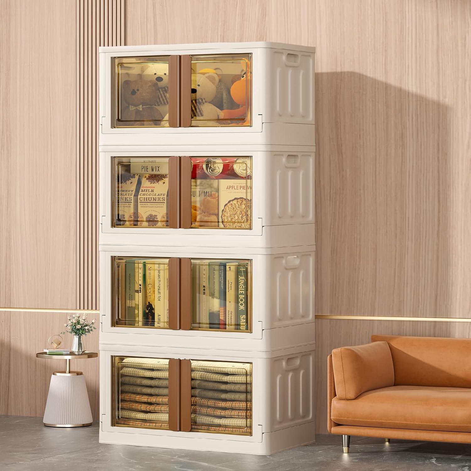 Sineda 4 Pack Closet Organizers and Storage 19 Gallon