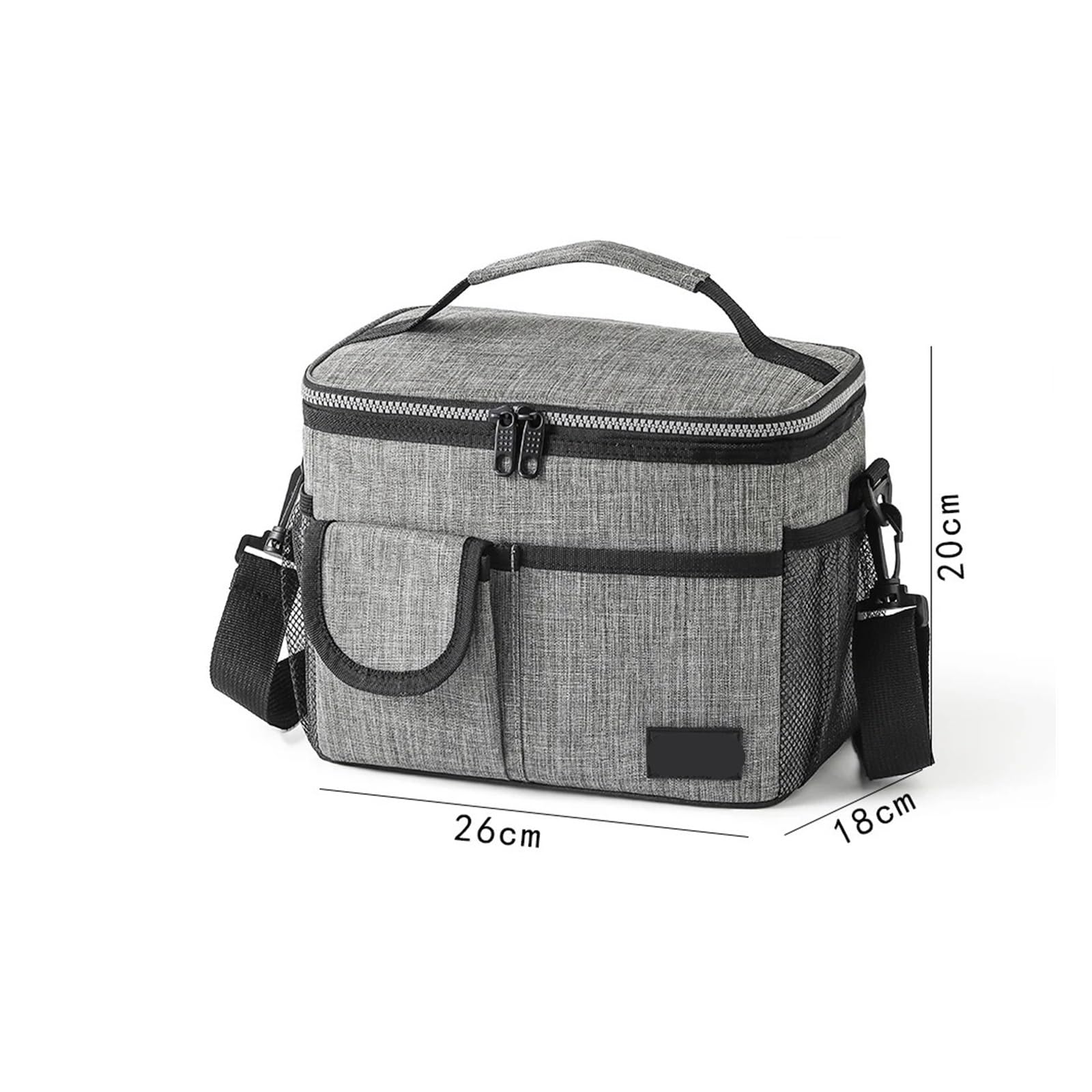 Genérico Bolsa de almuerzo con aislamiento tela Oxford esmerilada for Picnic, acampada al aire libre, 9L, caja gran capacidad, refrigerada portátil(Rose Red)