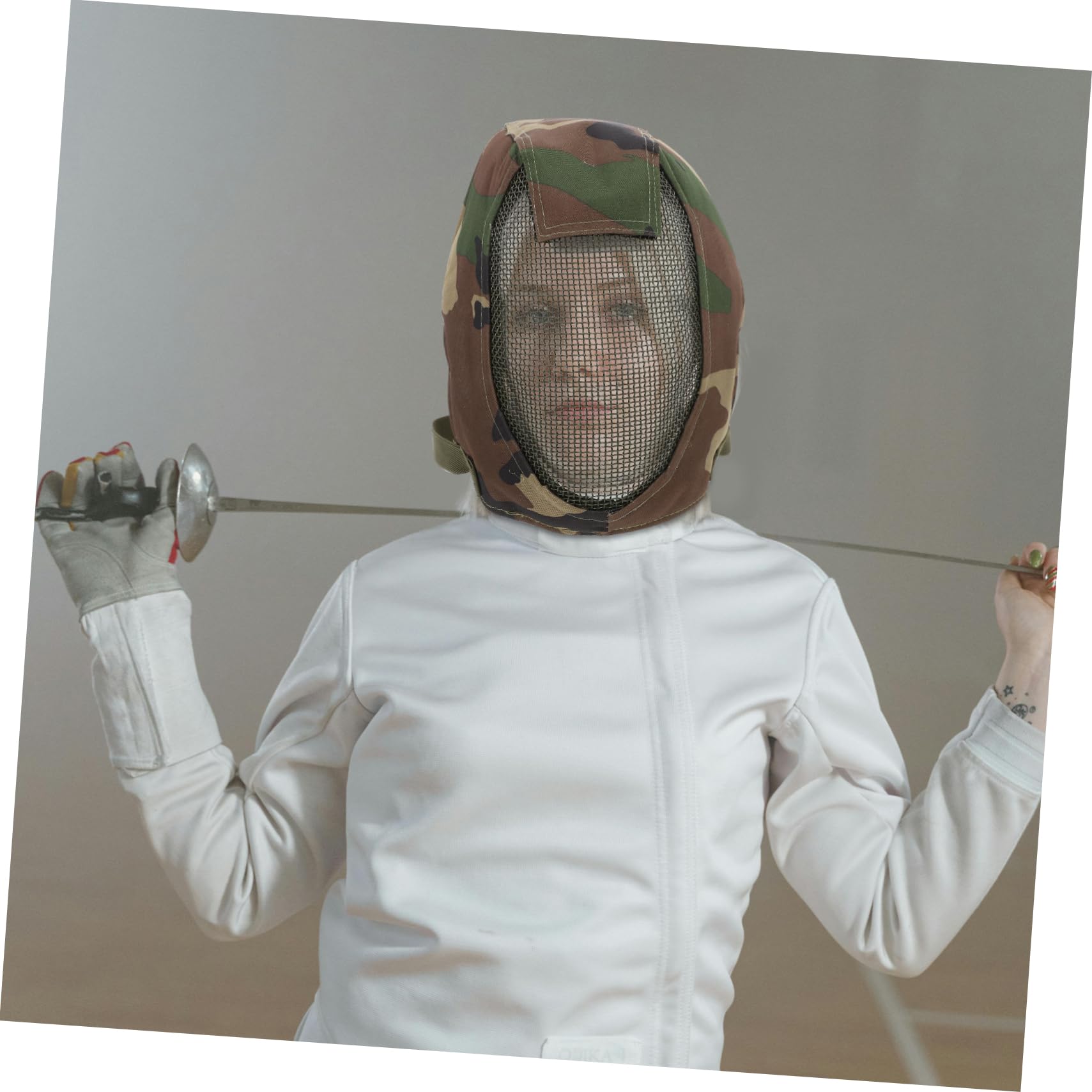 balacoo Fencing Mask Outdoor Game Mask Breathable Professional Fencing Cover Shockproof Head Shield