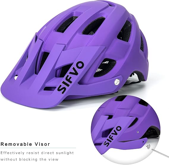 Bike Helmet Men and Women, SIFVO Cycle Helmet mtb Helmet Bicycle Helmet with Visor, Allround Cycling Helmets Road Bike Helmet Adult Bike Helmet Lightweight & Breathable 【M/L】