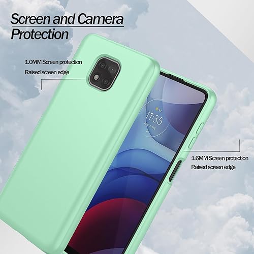 Miniatura 2 de Funda para Moto G Power 2021, funda de silicona líquida con protección de cuerpo completo, forro de microfibra suave, antiarañazos, a prueba de