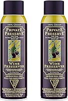 Vista 1 de Wine Preservation System 100% Green Gas Based Suitable For All Wine, Port, Sake, Cognac, Whiskey, Fine Oil & Vinegar (Pack of 2)
