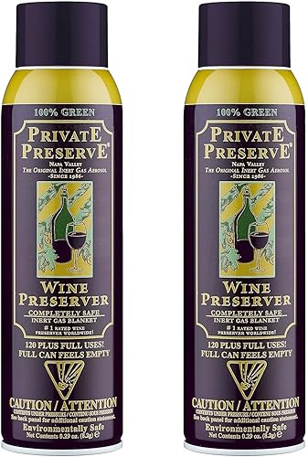 Private aerosol de preservación para vino, juego de 2, Marrón