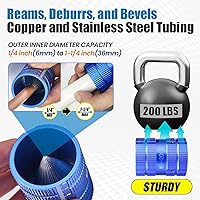 Vista 7 de Herramienta de desbarbado de 0.6 cm a 3.17 cm Escariador de tubos Herramientas de fontanería Limpiador de tubos de cobre Eliminación de rebabas