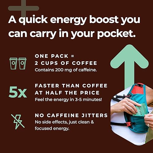 Miniatura 5 de SGC Seattle Gummy Company - Gomitas energéticas de cafeína, paquete de 12, masticables energéticos de chocolate con menta, nootrópicos, veganos, a