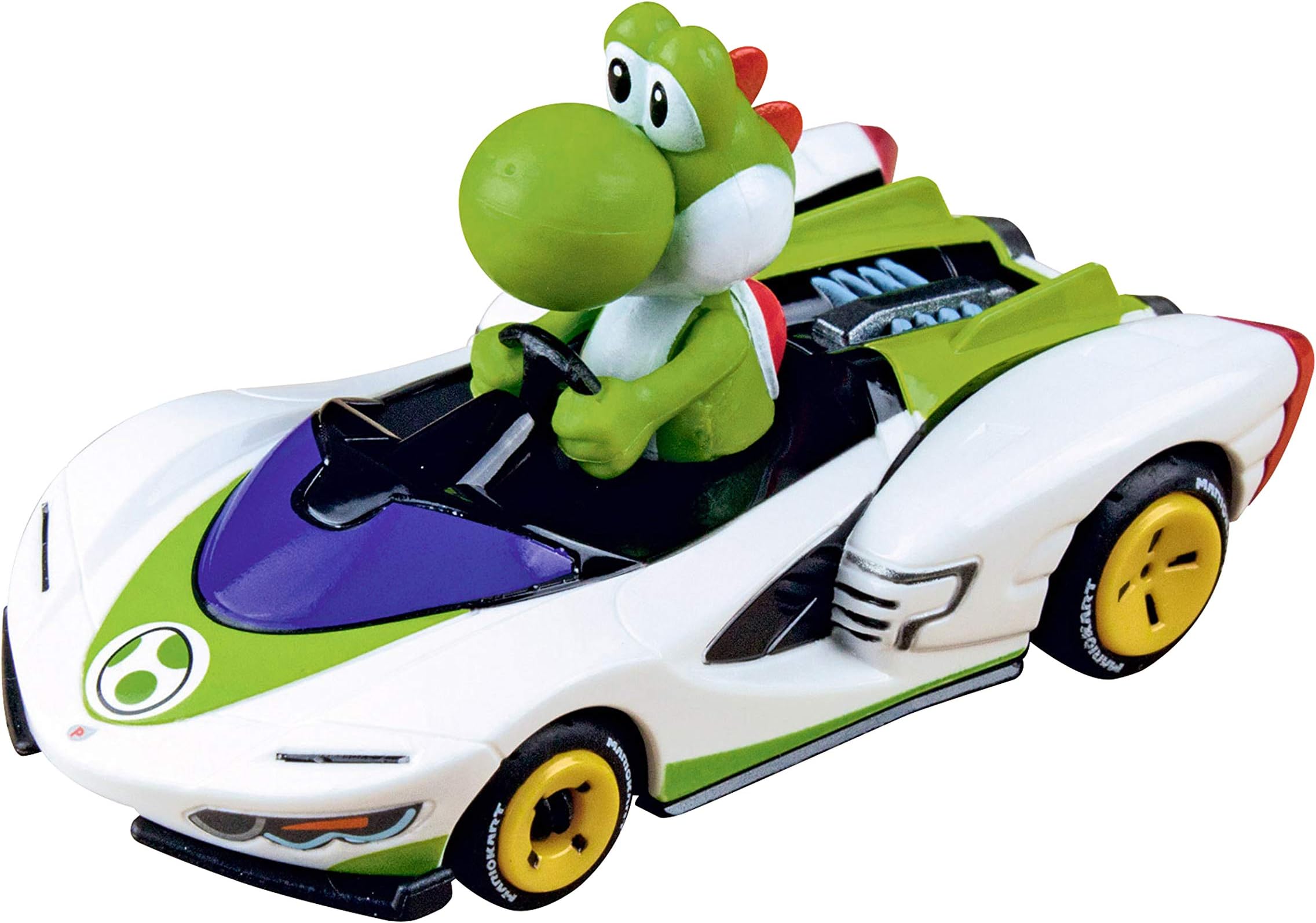 64183 Mario Kart P-Wing Yoshi 1:43 Scale Analog Slot Car Racing Vehicle GO Slot Car Toy Race Track Sets