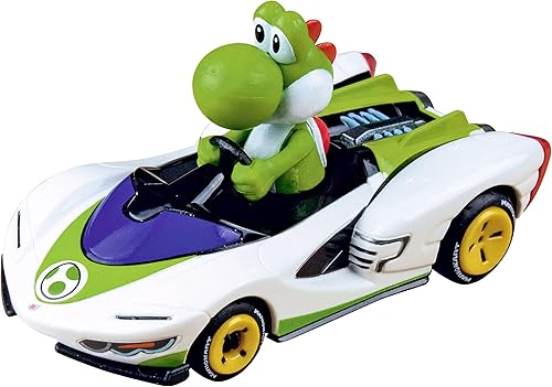 Carrera 64183 Mario Kart P-Wing Yoshi 1:43 Escala Analógica Ranura Coche Carreras Vehículo GO Slot Car Toy Race Track Sets