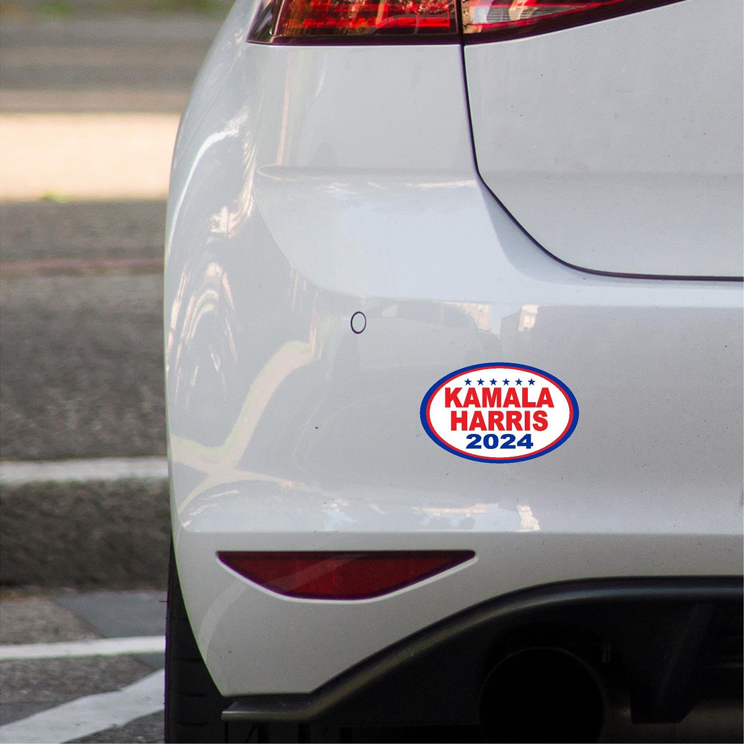 Kamala Harris 2024 Magnetic Bumper Sticker Oval, Share w/Family & Friends - Political Sticker for Vehicle, Refrigerator - Car Magnet Decal, Waterproof, Room & Wall Decor, Gift, Collection -3.5