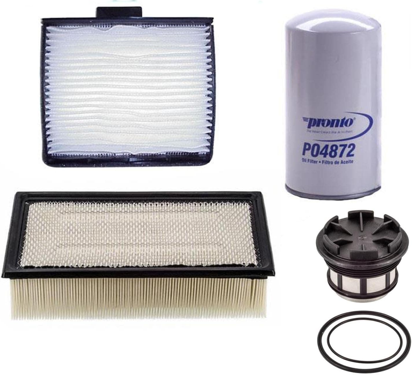 MAC Replacement Diesel Engine Filter Kit for 1999-2003 Ford Trucks & Vans, 4pc (Fuel, Air, Oil, Cabin) Filter Set