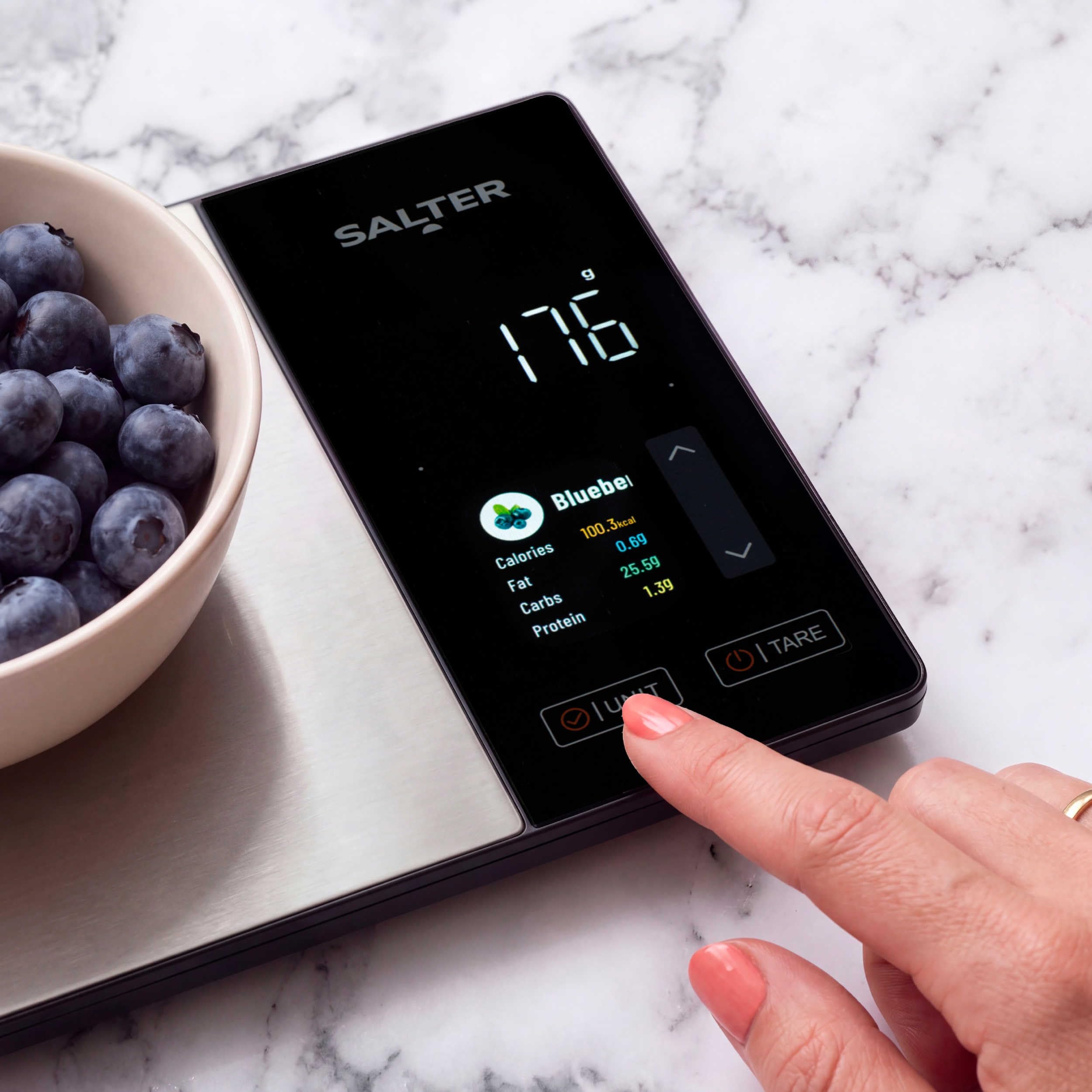 Salter Balance Balance nutritionnelle de cuisine 5 kg, Bluetooth