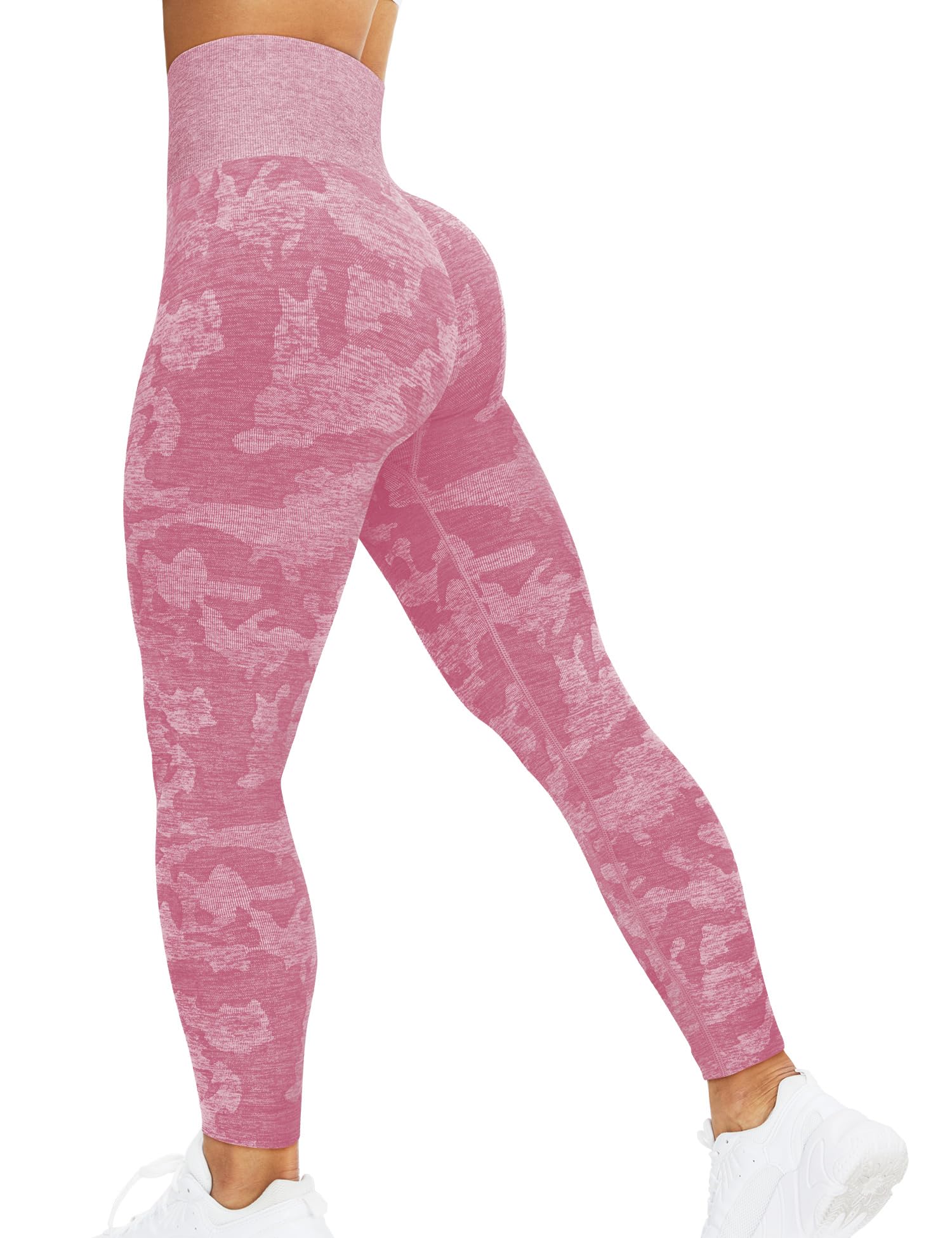 corcoar Sport Leggings Damen Hoch Taille Seamless Blickdicht Leggings Booty Lifting Po Push Up Gym Yoga Sporthose