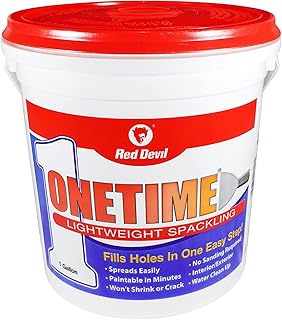 Red Devil 0541 ONETIME Lightweight Spackle Wall Repair, Spackling for Holes Drywall, 1 Gallon, White, Made in USA