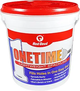 Red Devil 0541 ONETIME Lightweight Spackling, 1 Gallon, Pack of 1, White